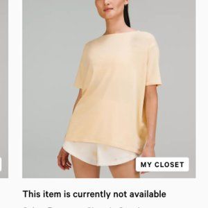 Lululemon Back in Action Short Sleeve Shirt Prosecco Size 4